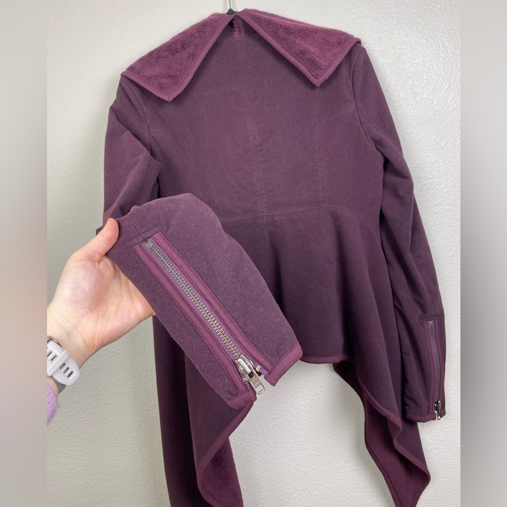 Lululemon Women's 10 Presence Of Mind Jacket Bordeaux Drama Drape Fleece Lined - Picture 14 of 16